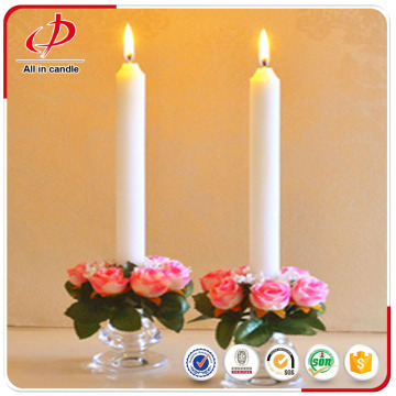 Wedding paraffin wax white taper candle