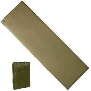 Olive Green Self-Inflating Air Camp Mat for Outdoor Travel
