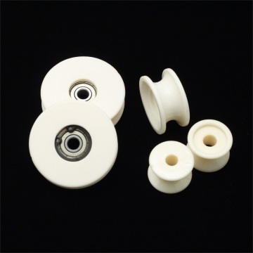 Ceramic guide wheel for chemical fiber textile machines