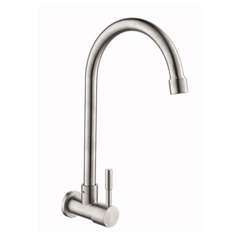 Single handle hot and cold water kitchen faucet