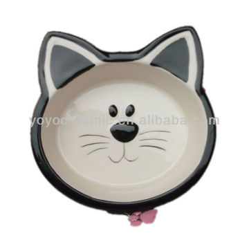 cat shaped ceramic cat bowl