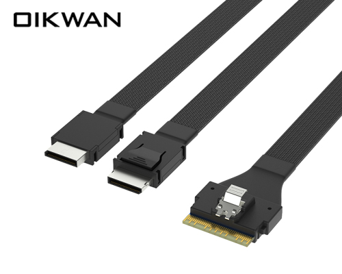 Slimsas SFF-8654 8i ke Oculink 2SFF-8611 4i kabel