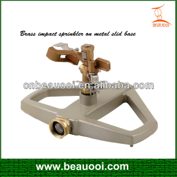 Brass impact sprinkler on metal slid brass sprinkler nozzle