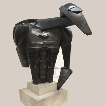 Modern art craft bronze movie theme sculpture metal alien statue