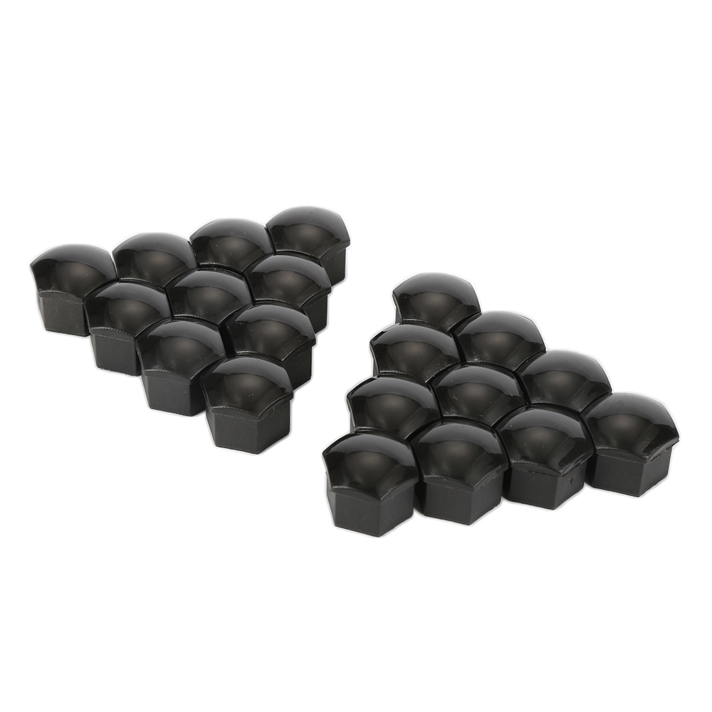 20 Bouchons D'écrous De Roue 17 Mm Argentés + Outil D'enlèvement | Capuchons Chromés Universels