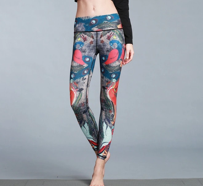 Popular Gym Wear Yoga Legging Sublimation Printing Women Patterned Leggings with High Waist Sports Wear Tight Leggings