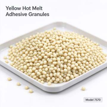 Yellow EVA Hot Melt Adhesive Granules 7570 High Temperature Resistant for Automatic Edge Banding Machine PVC Veneer Edge Banding