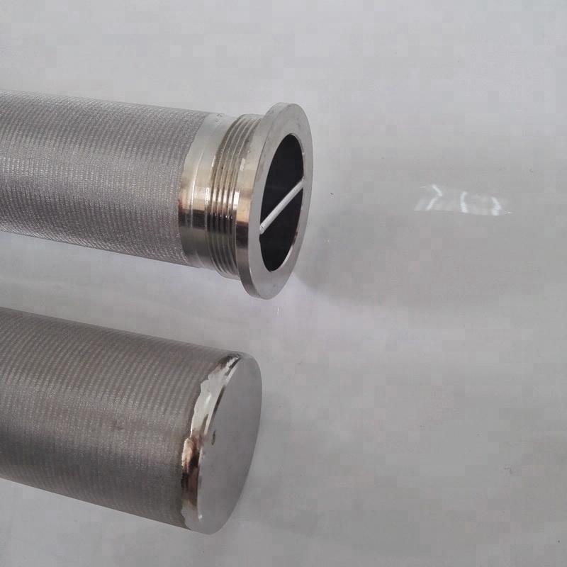 Stainless steel pleated filter elements sintered metal filter