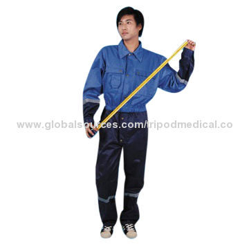 Coverall with pockets, 3M or local reflective tape