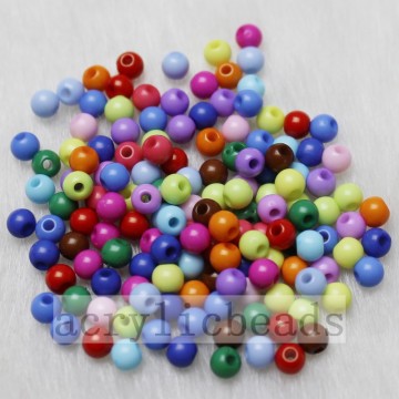 4MM Solid color loose beads pony seed beads wholesale