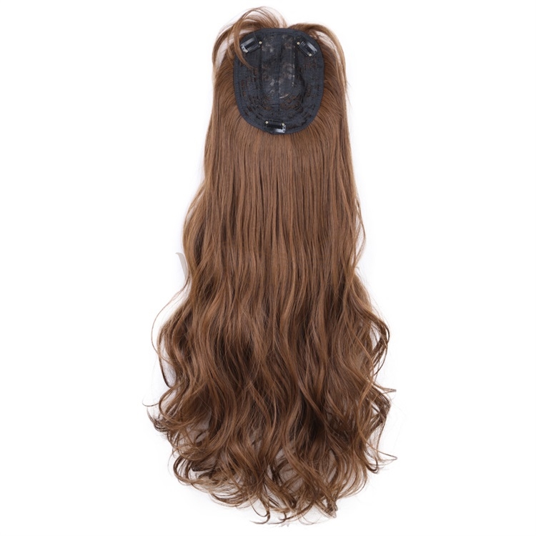 Vigorous Synthetic Hair Topper for Hair Loss Clip in Hair Extensions Top HairPiece with Air Bangs