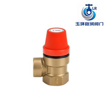 Brass pressure relief valve safety
