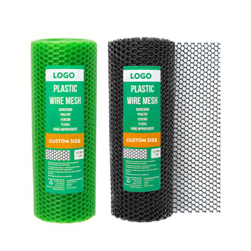 Green Black Plastic Garden Fencing Roll