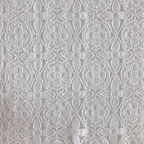 Nylon Cotton Lace Fabric Floded Yarn