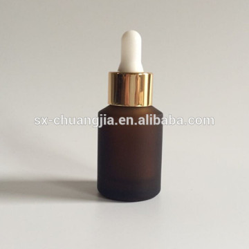 cosmetic packaging frosted amber 30ml glass dropper bottles