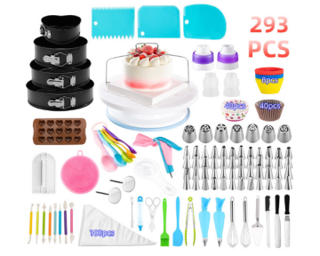 293 Pcs Baking & Pastry Cake Decorating Kit