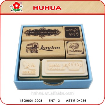 children wooden stamp set cute toy stamp used for kids teacher stamp