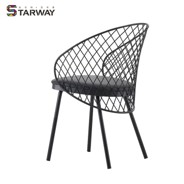 Steel dining chair mesh design