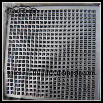 square hole perforated metla mesh/decorative perforated metal mesh