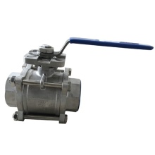 ISO High Platform CF8M 3pcs Casting Ball Valve
