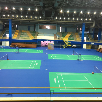 Alfombrilla de PVC para bádminton con BWF