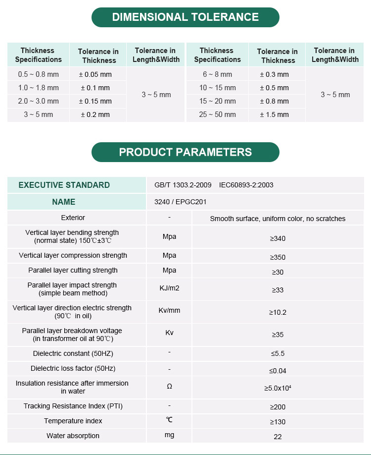 Chinese Factory Industrial Insulator 3240 Glass Epoxy Sheet