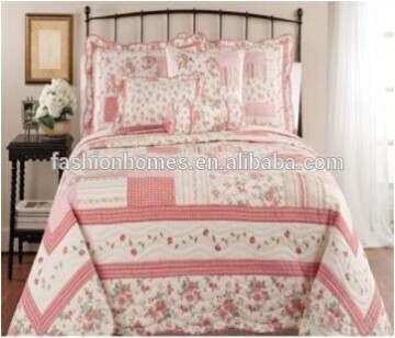 Satin polyester patchwork printed mircofiber quilts