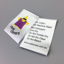 Wholesale Printed Satin Ribbon Labels for Garments