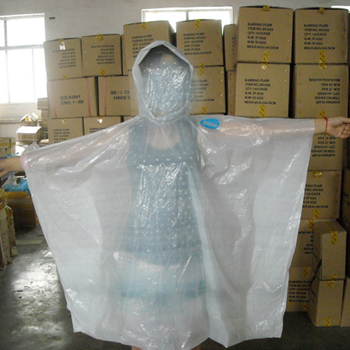 Emergency white color Rain Poncho