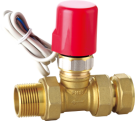 equal shape cw617 material brass Electric male thread stop valve with plastic cap and solenoid