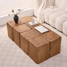 square solid wood coffee table