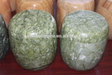 chinese green marble cremation ashes urn,22.5x23cm