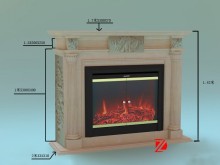 Indoor Column fireplace Mantel