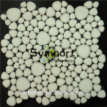 Beige colour round ceramic mosaic tile