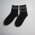 Hommes noir Jacquard chaussettes courtes acryliques