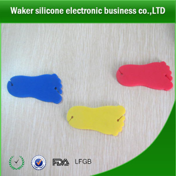 Footprint shape silicone headphone cable winder for kinds for earphone