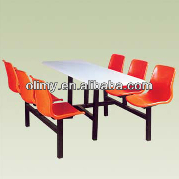 FRP attached shool desk and chairs