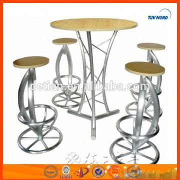 Round MDF and aluminum tube Bar Table bar table for bar furniture