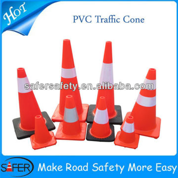 18" Heavy-Duty Traffic Cone with Black PVC Base