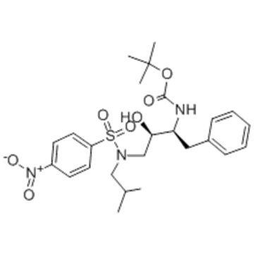 Nombre: Ácido carbámico, N - [(1S, 2R) -2-hidroxi-3 - [(2-metilpropil) [(4-nitrofenil) sulfonil] amino] -1- (fenilmetil) propil] -, 1,1- éster de dimetiletilo CAS 191226-98-9