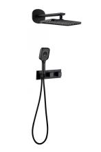 Concealed Shower Set Bathroom Mixer Set with Wall Mounted Combo Set 8 Inch Ceiling Rainfall Shower Head and Hand Held Shower