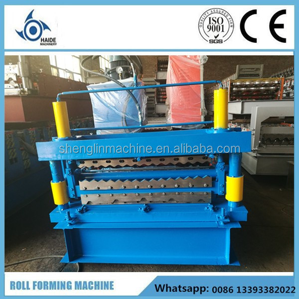 double layer metal roof use corrugated trapezoidal roofing forming machine