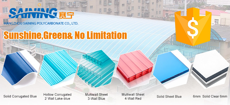 X type triple wall polycarbonate sheet multilayer polycarbonate hollow sheets