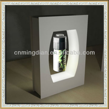 led acrylic magnetic floating perfume display stand