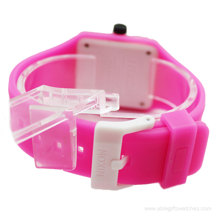 Children Silicone Wristband Watch With Smile Shape