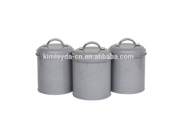 Embossed coffee tea sugar container new set of 3 product