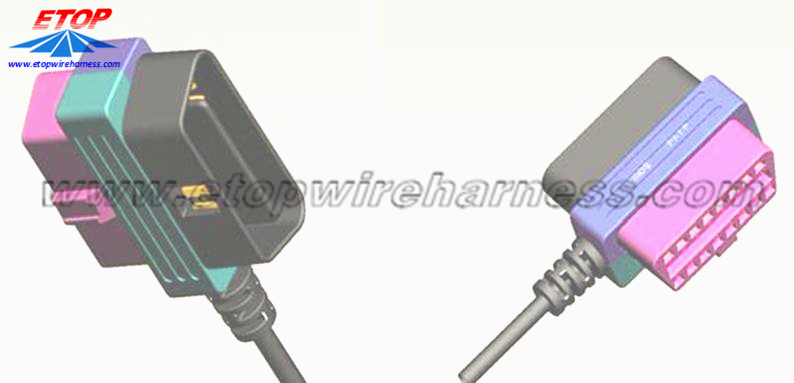 OBD Connector Vehivavy To Male Cable