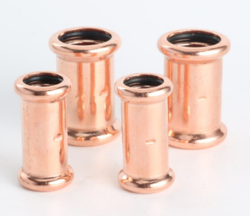 Copper press fitting for water and gas