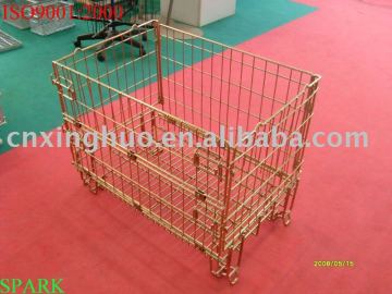 Stackable eletrol galvanized wire container