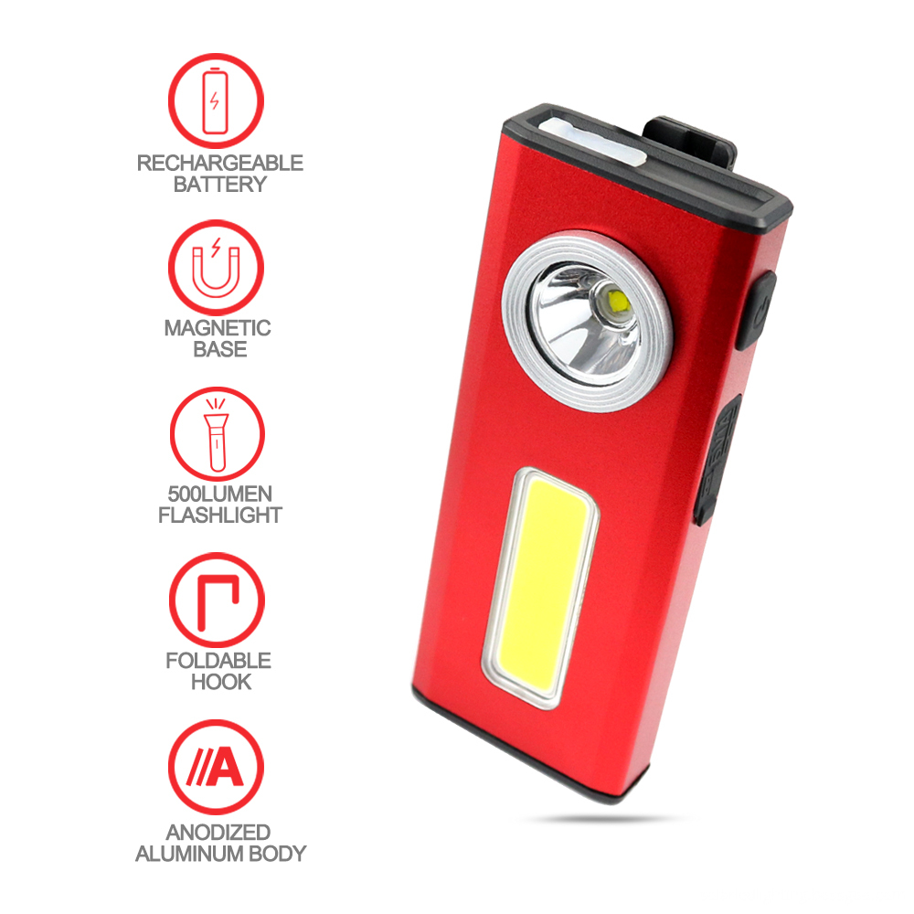 Battery-Powered Magnetic Portable Pocket LED Work Light